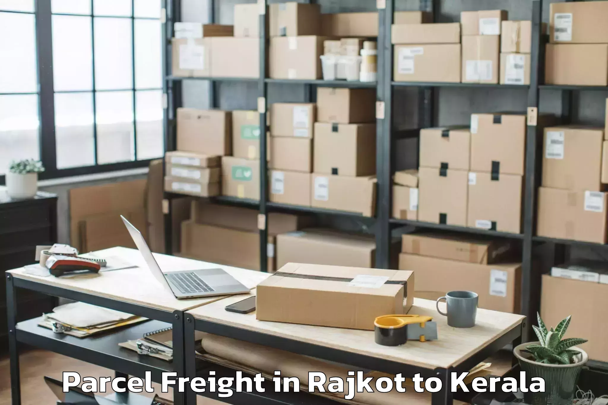 Affordable Rajkot to Shoranur Parcel Freight